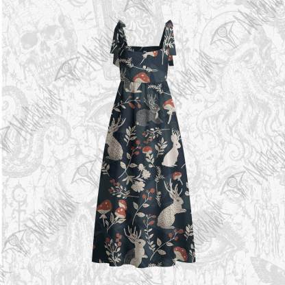 Jackalope Tie Shoulder Maxi Dress