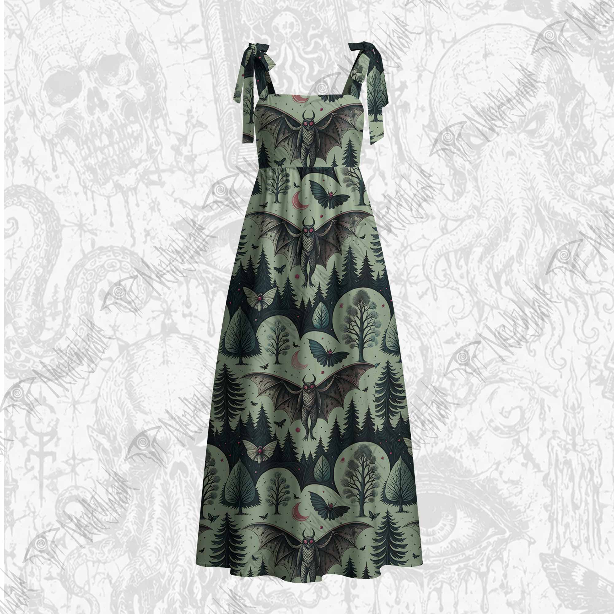 Home of the Mothman Tie Shoulder Maxi Dress