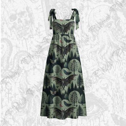 Home of the Mothman Tie Shoulder Maxi Dress