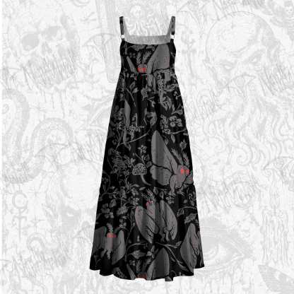 Mothman in the Jungle Wide Straps Maxi Dress