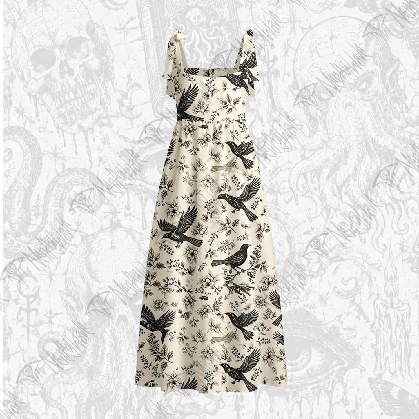 Raven's Meadow Tie Shoulder Maxi Dress
