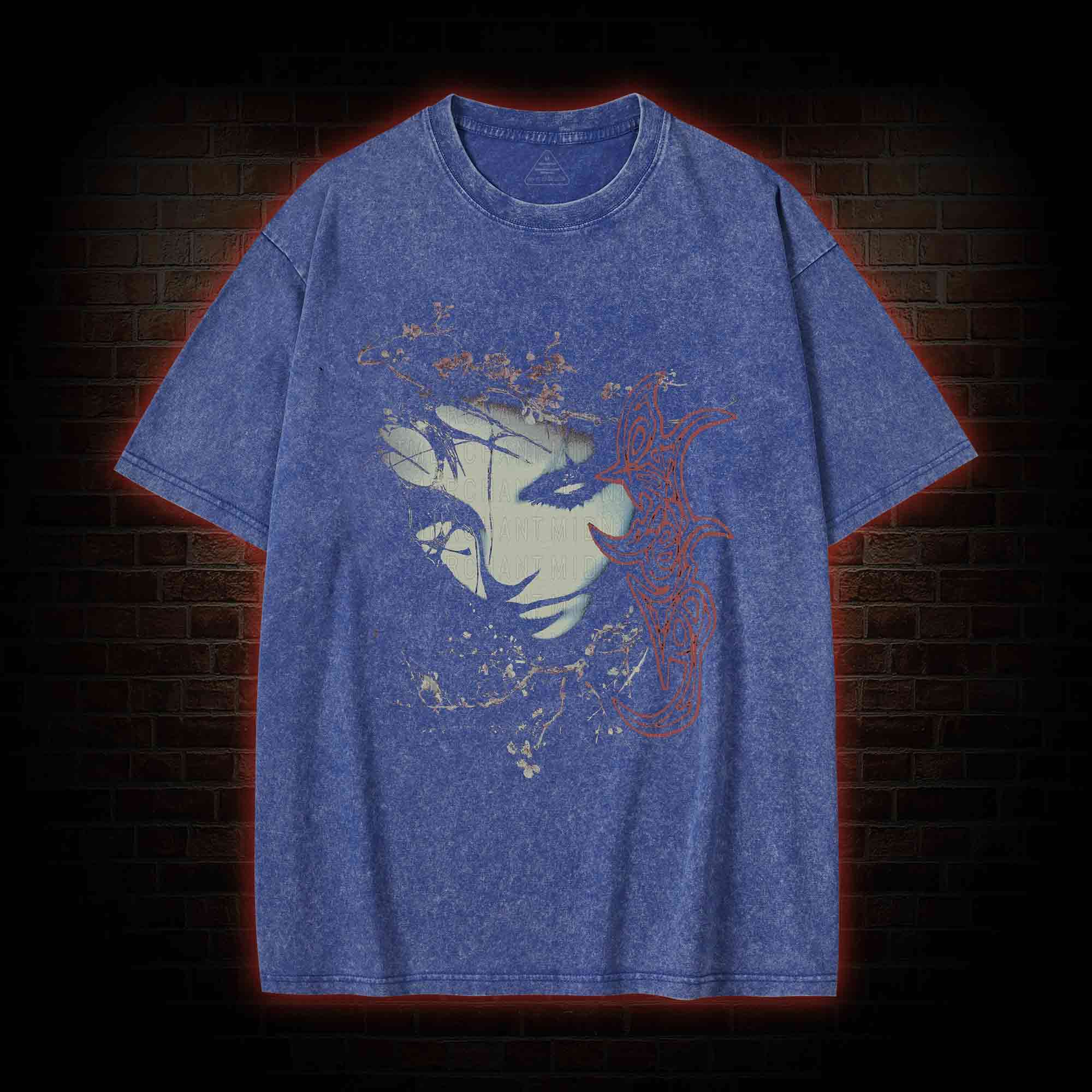 Grunge Style Graphic Washed T-shirt