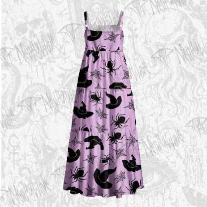 Pastel Goth Wide Straps Maxi Dress