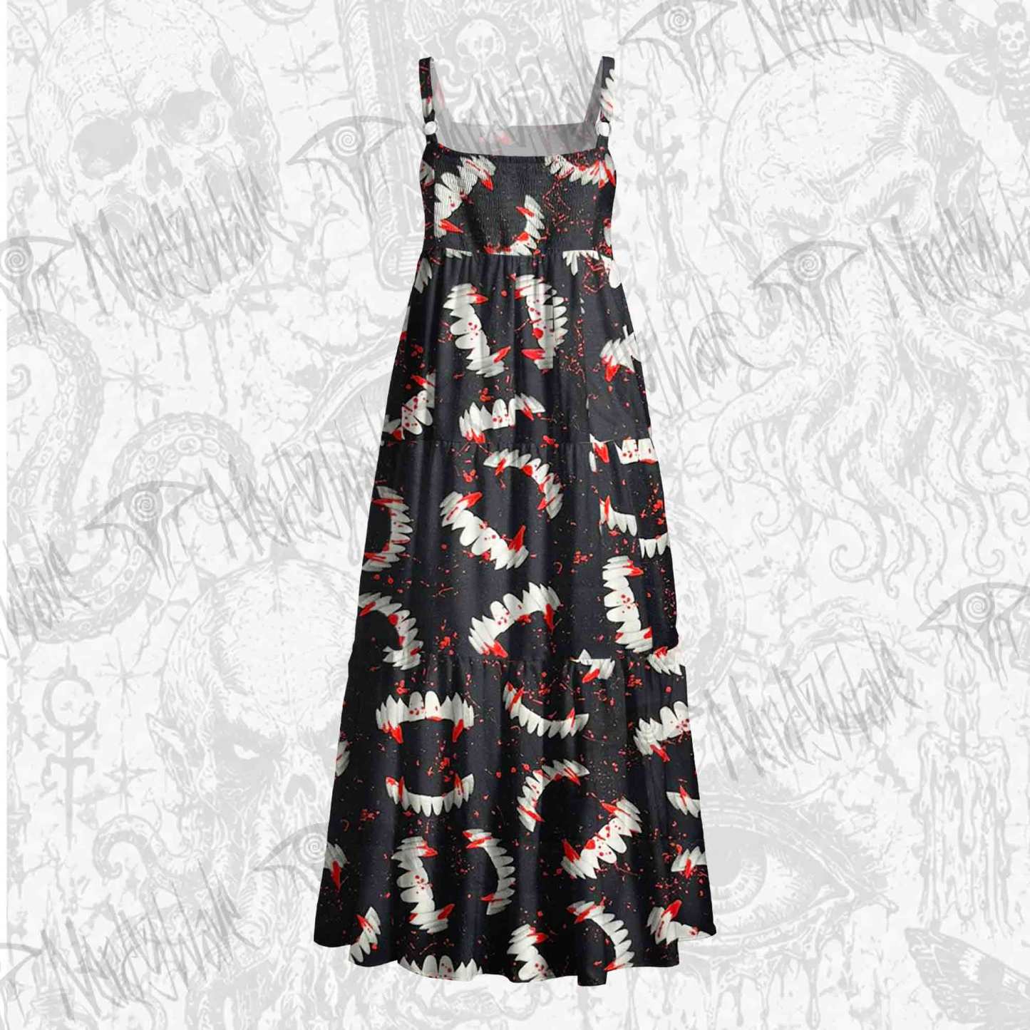 Bloody Vampire Wide Straps Maxi Dress