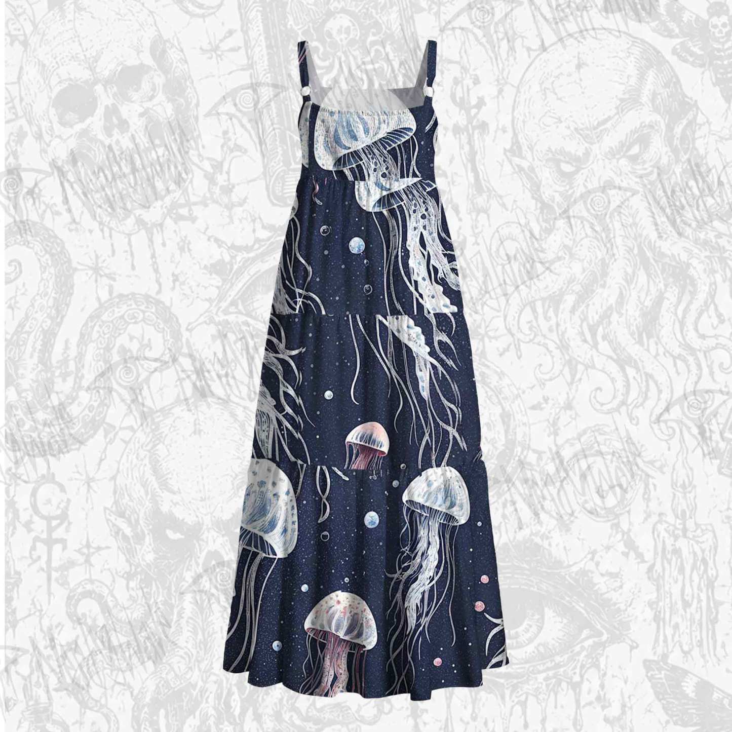 Celestial Jellyfish Wide Straps Maxi Dress