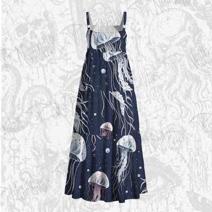 Celestial Jellyfish Wide Straps Maxi Dress