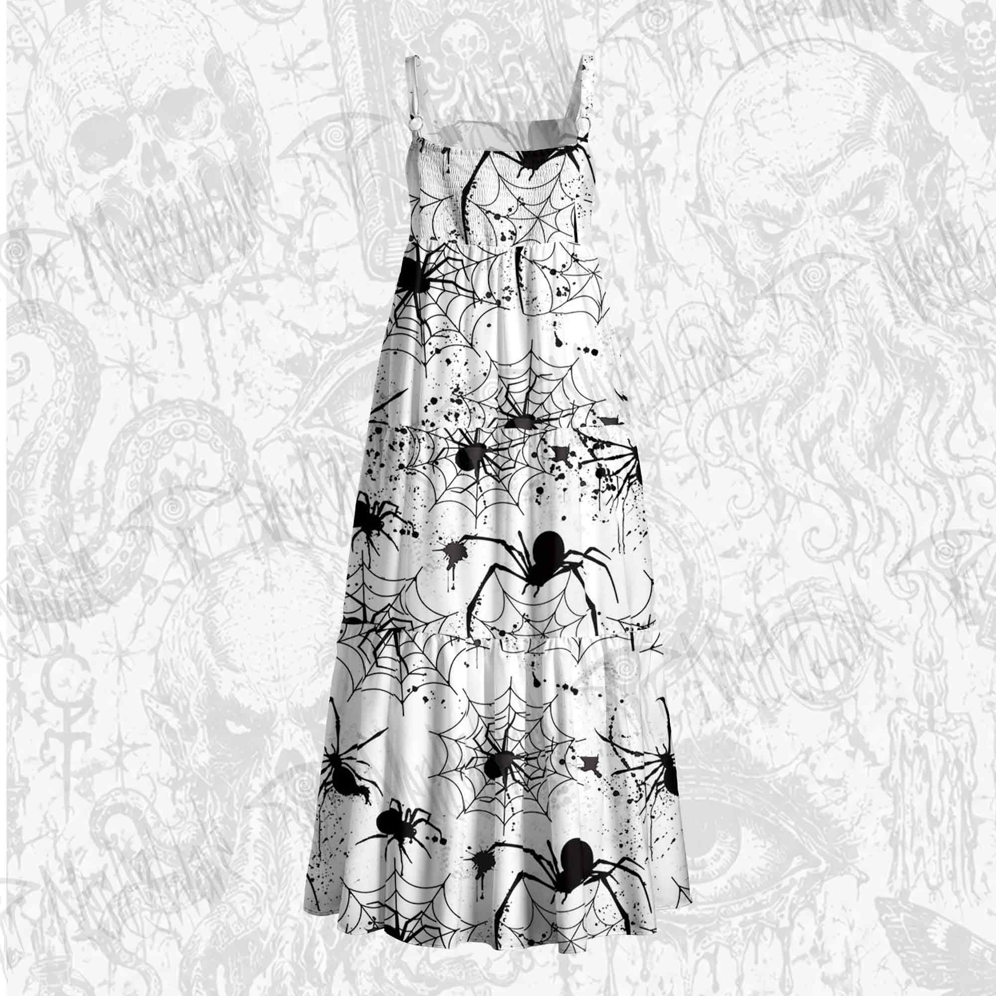 Spider Web Wide Straps Maxi Dress