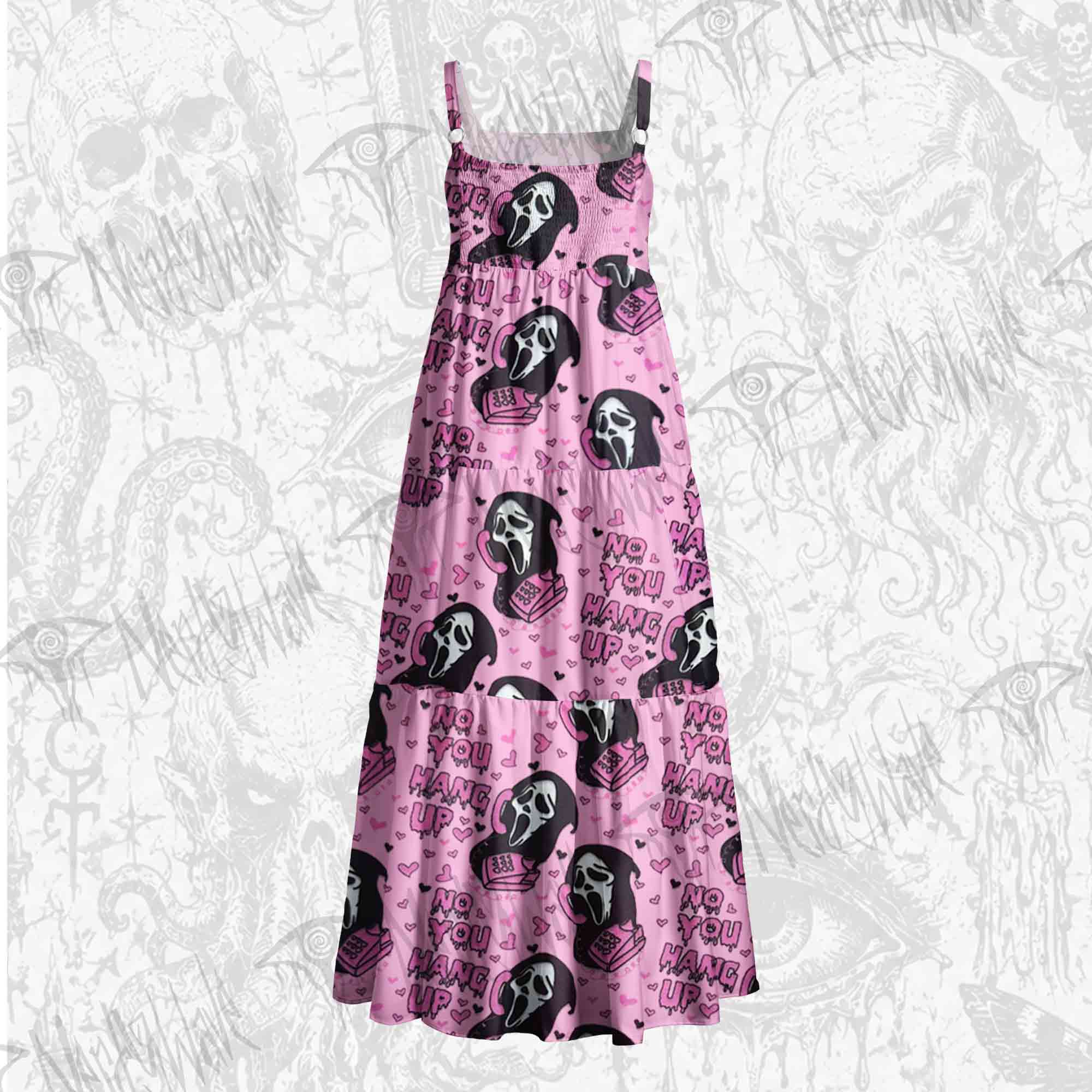 No You Hang Up Wide Straps Maxi Dress