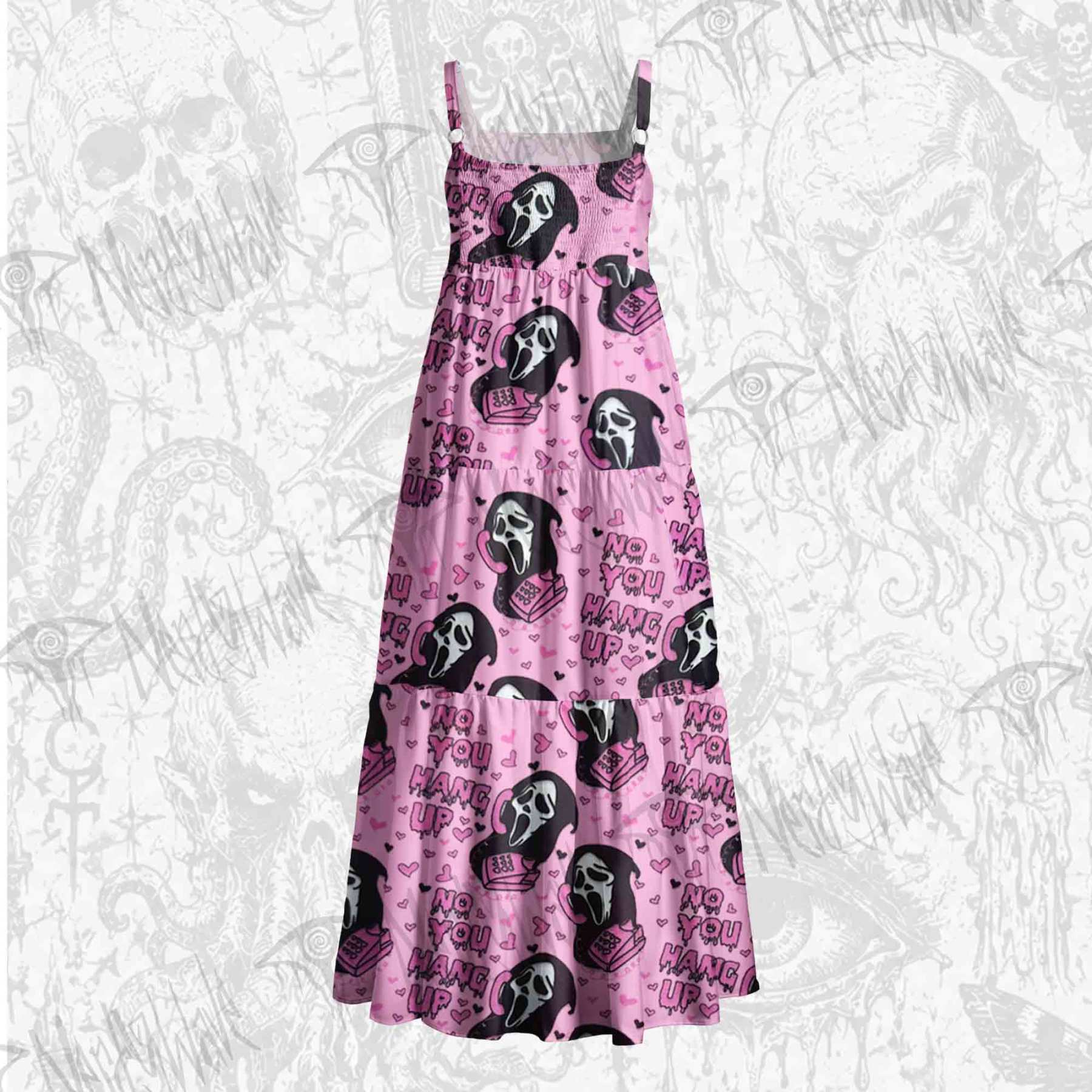 No You Hang Up Wide Straps Maxi Dress
