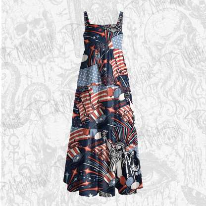 The Statue of Liberty Wide Straps Maxi Dress