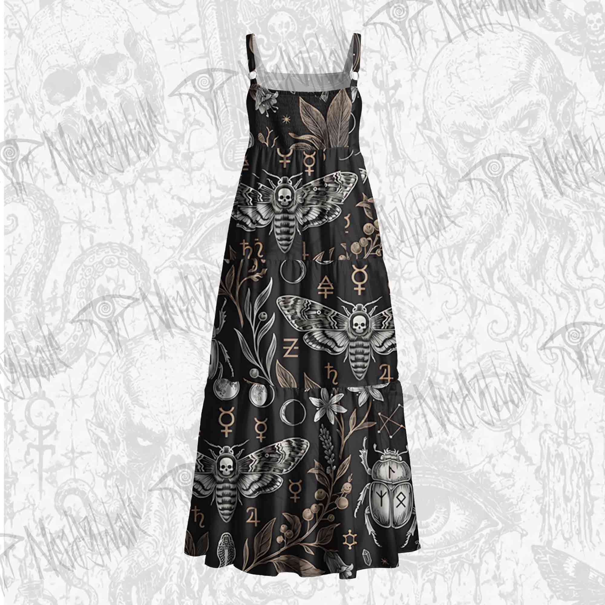 Cosmic Mystic Wide Straps Maxi Dress