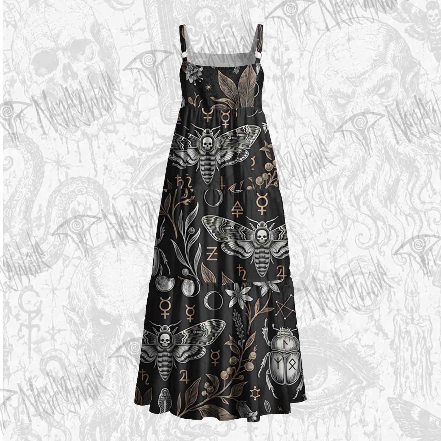Cosmic Mystic Wide Straps Maxi Dress