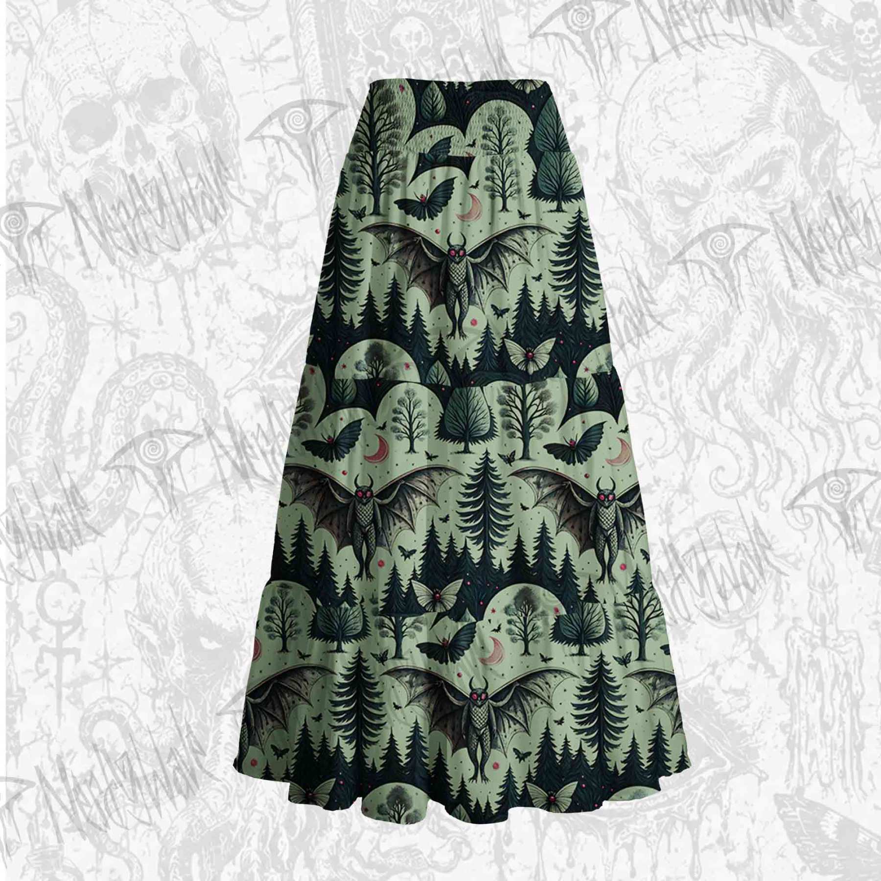 Home of the Mothman Tiered Skirt