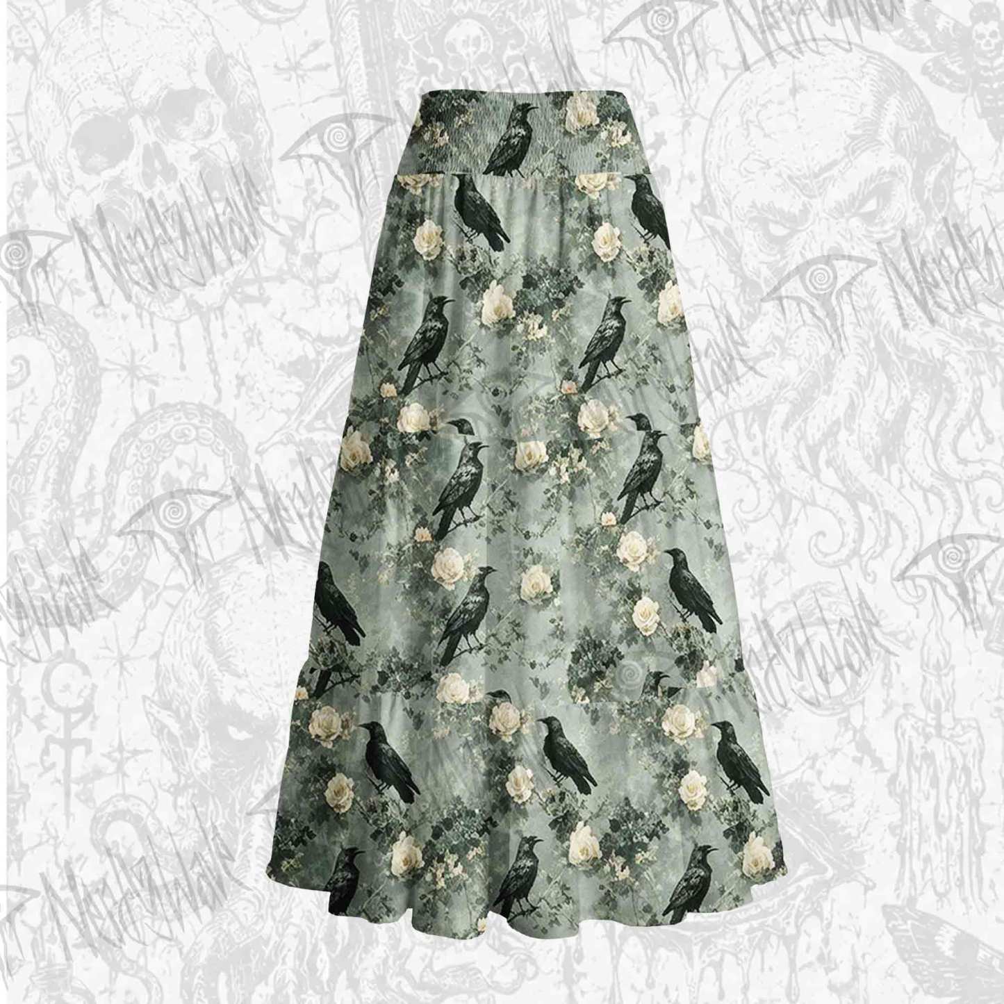 Raven's Requiem Tiered Skirt