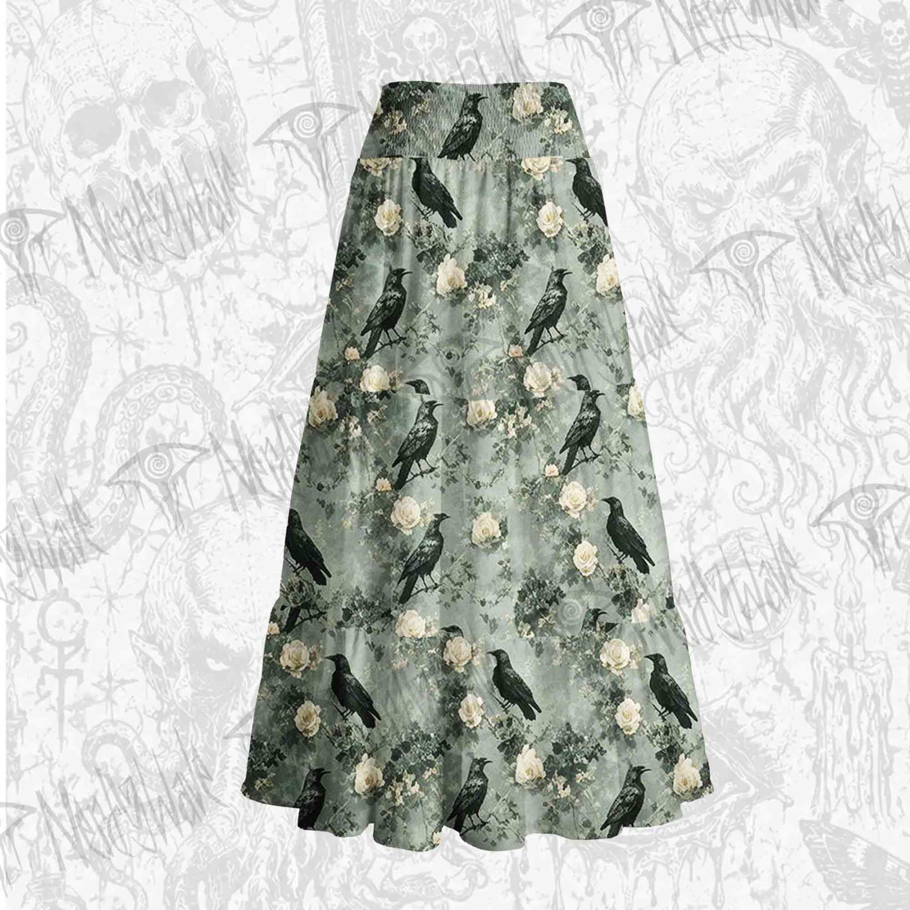Raven's Requiem Tiered Skirt