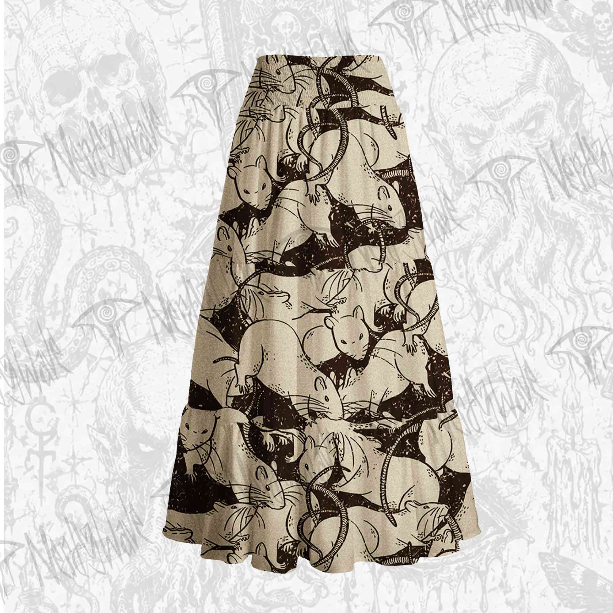 Black Death Cake Tiered Skirt