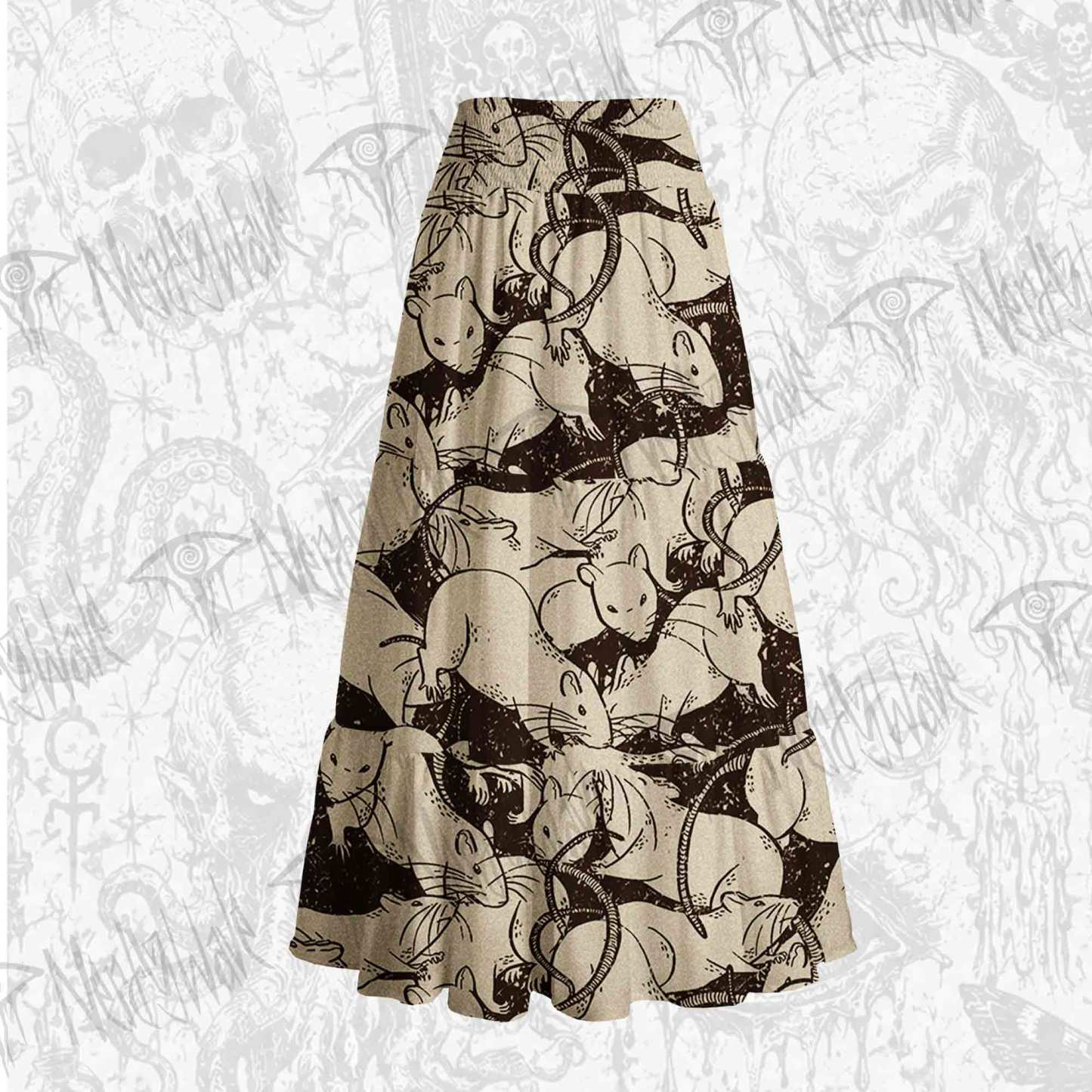 Black Death Cake Tiered Skirt