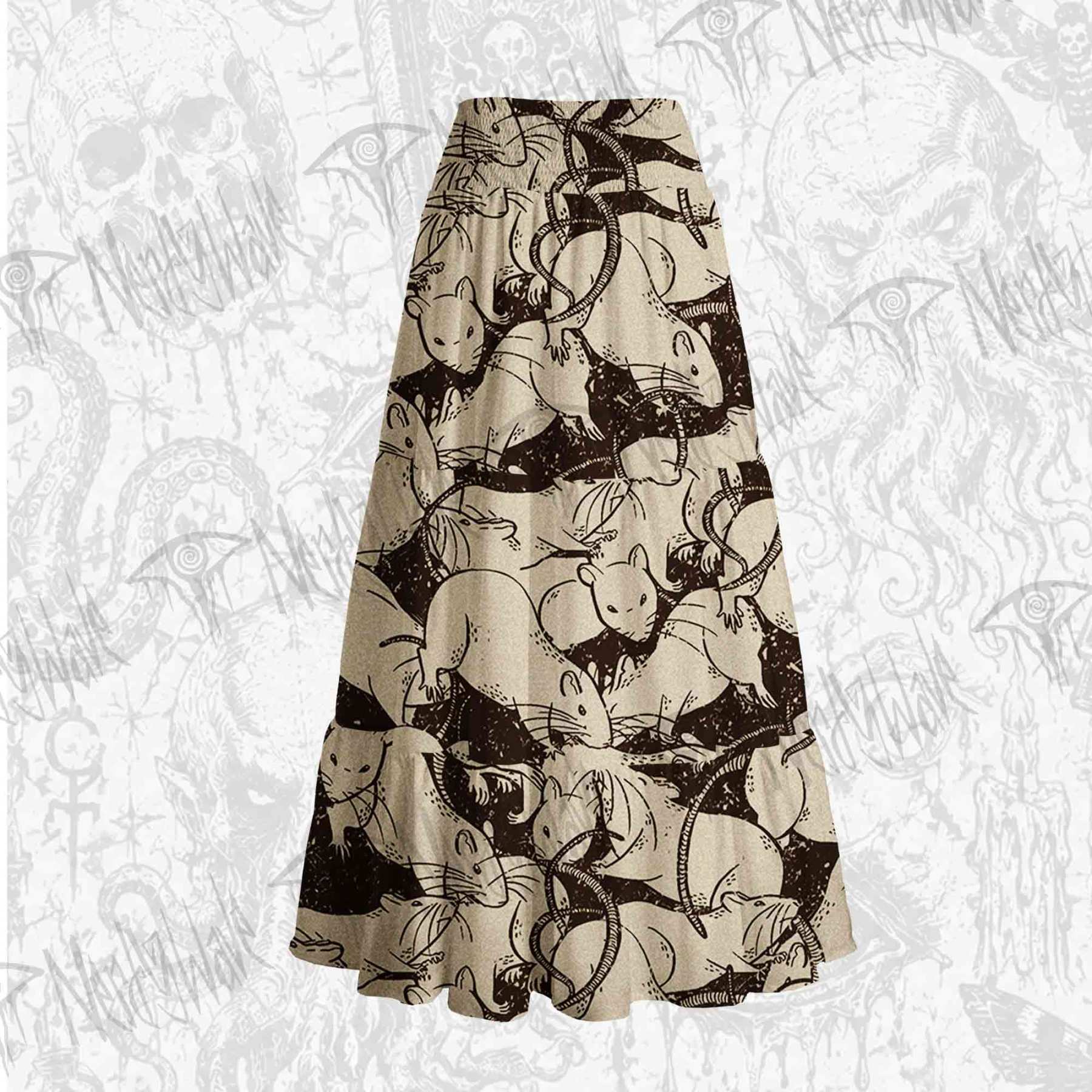 Black Death Cake Tiered Skirt