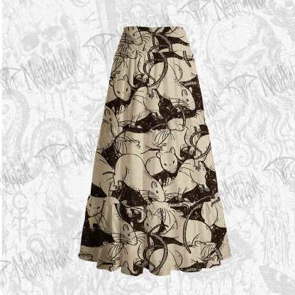 Black Death Cake Tiered Skirt
