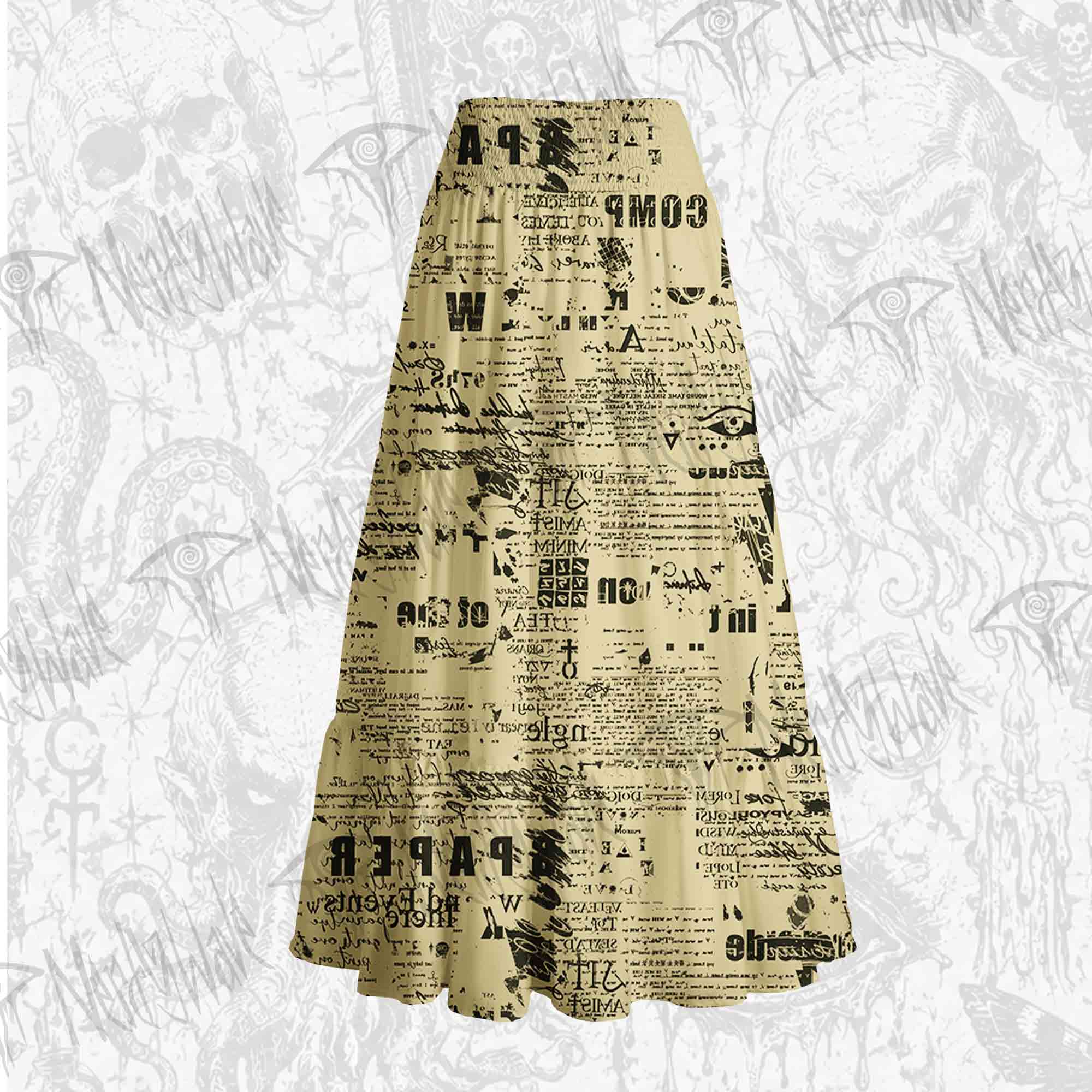 Alien Newspaper Cake Tiered Skirt