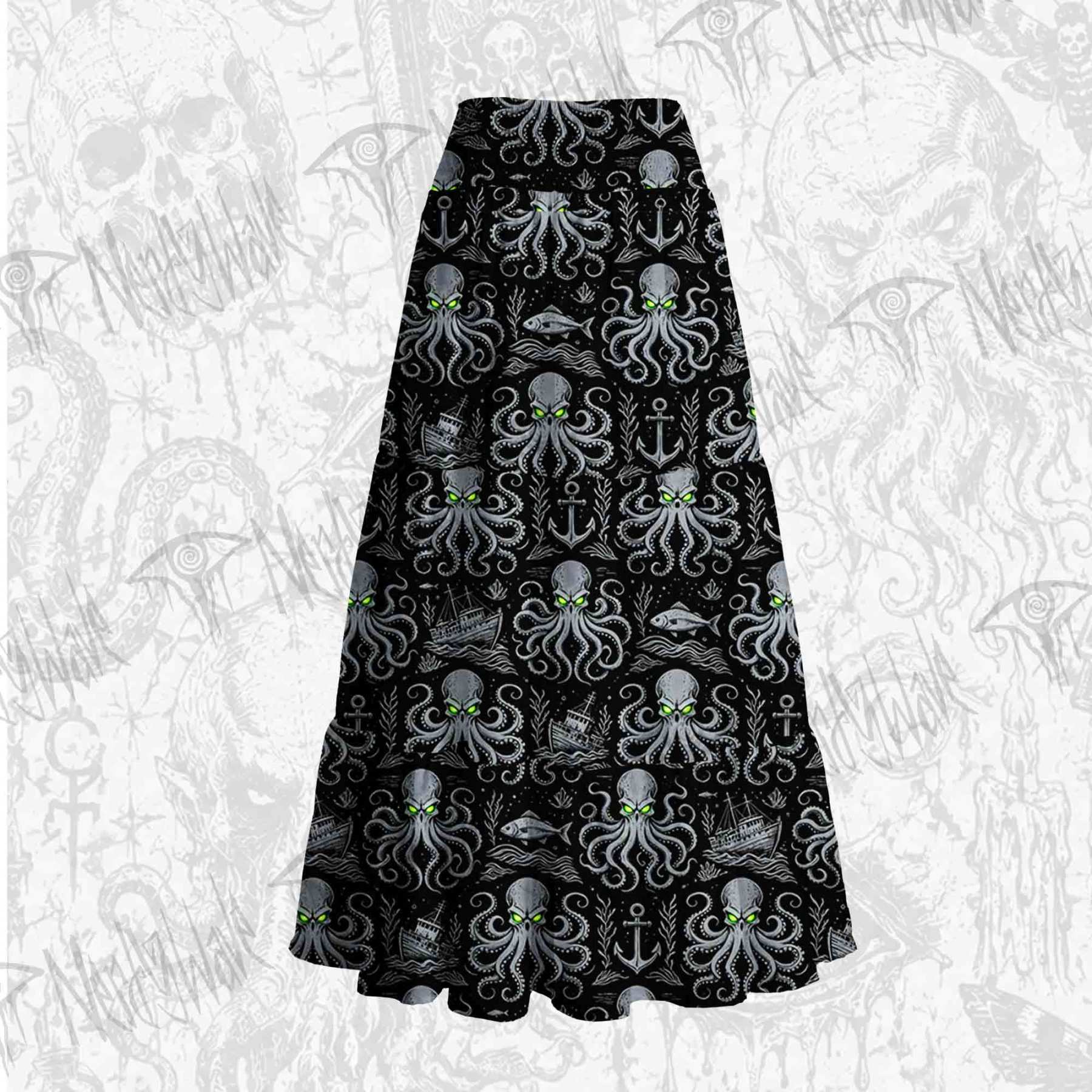 Neon Kraken Cake Tiered Skirt