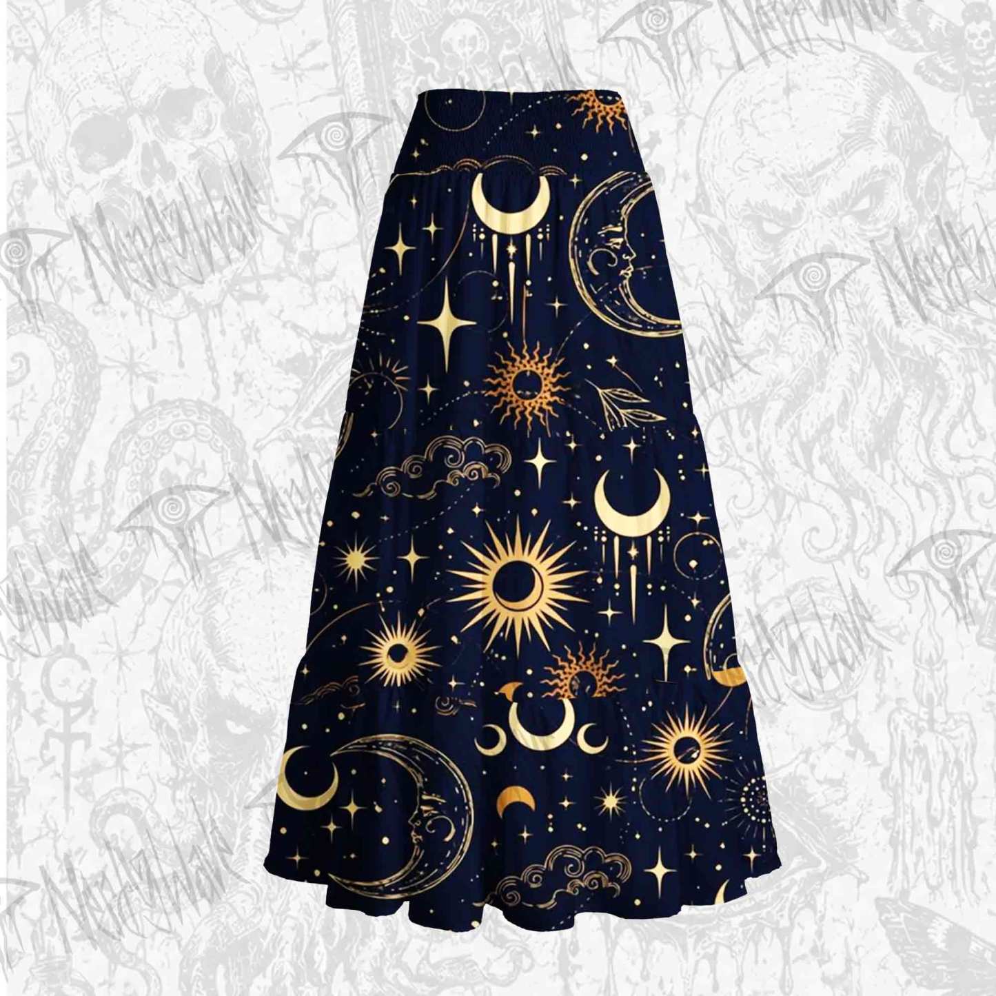 Celestial Aesthetic Cake Tiered Skirt
