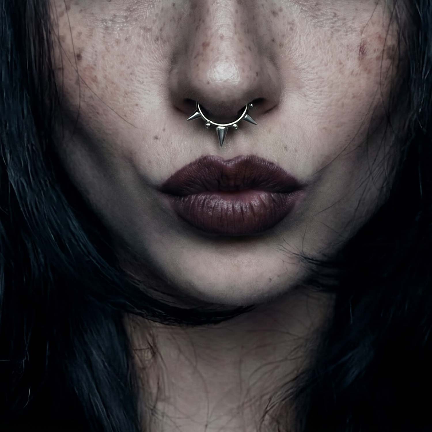 Gothic Punk Nose Piercing