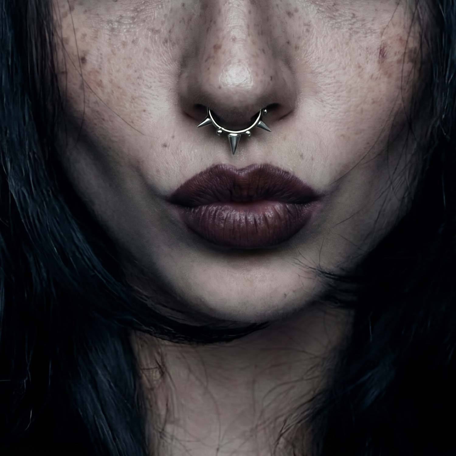 Gothic Punk Nose Piercing