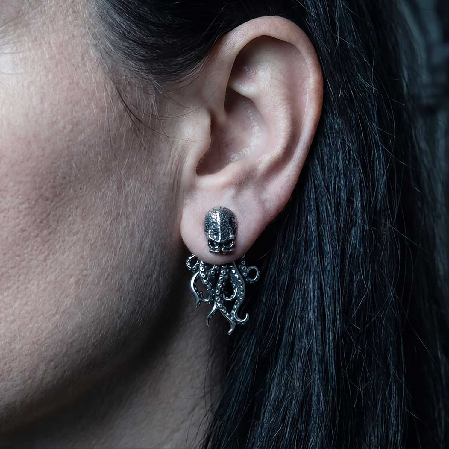 Octopus Front Back Earrings