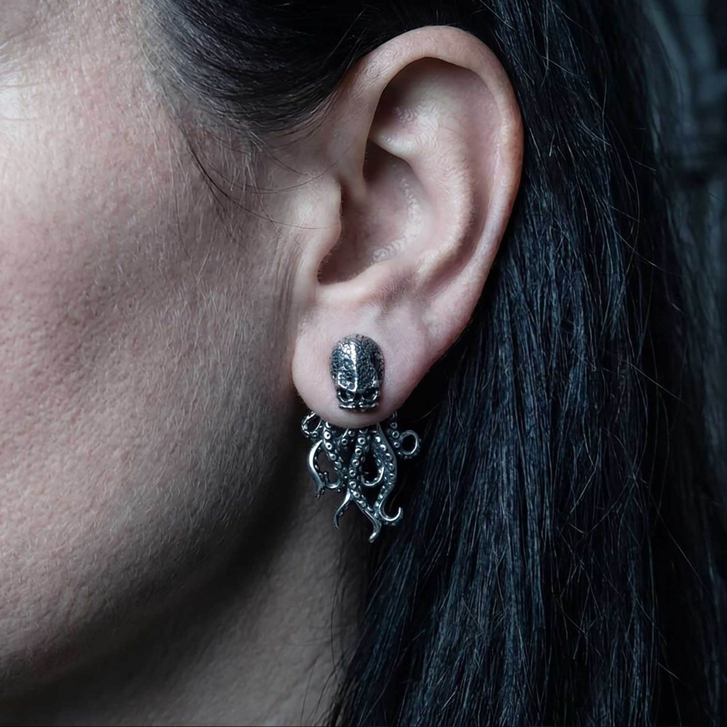 Octopus Front Back Earrings