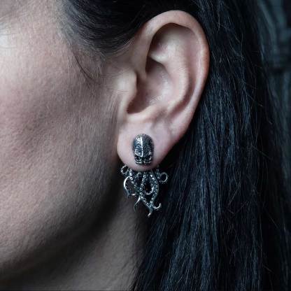 Octopus Front Back Earrings