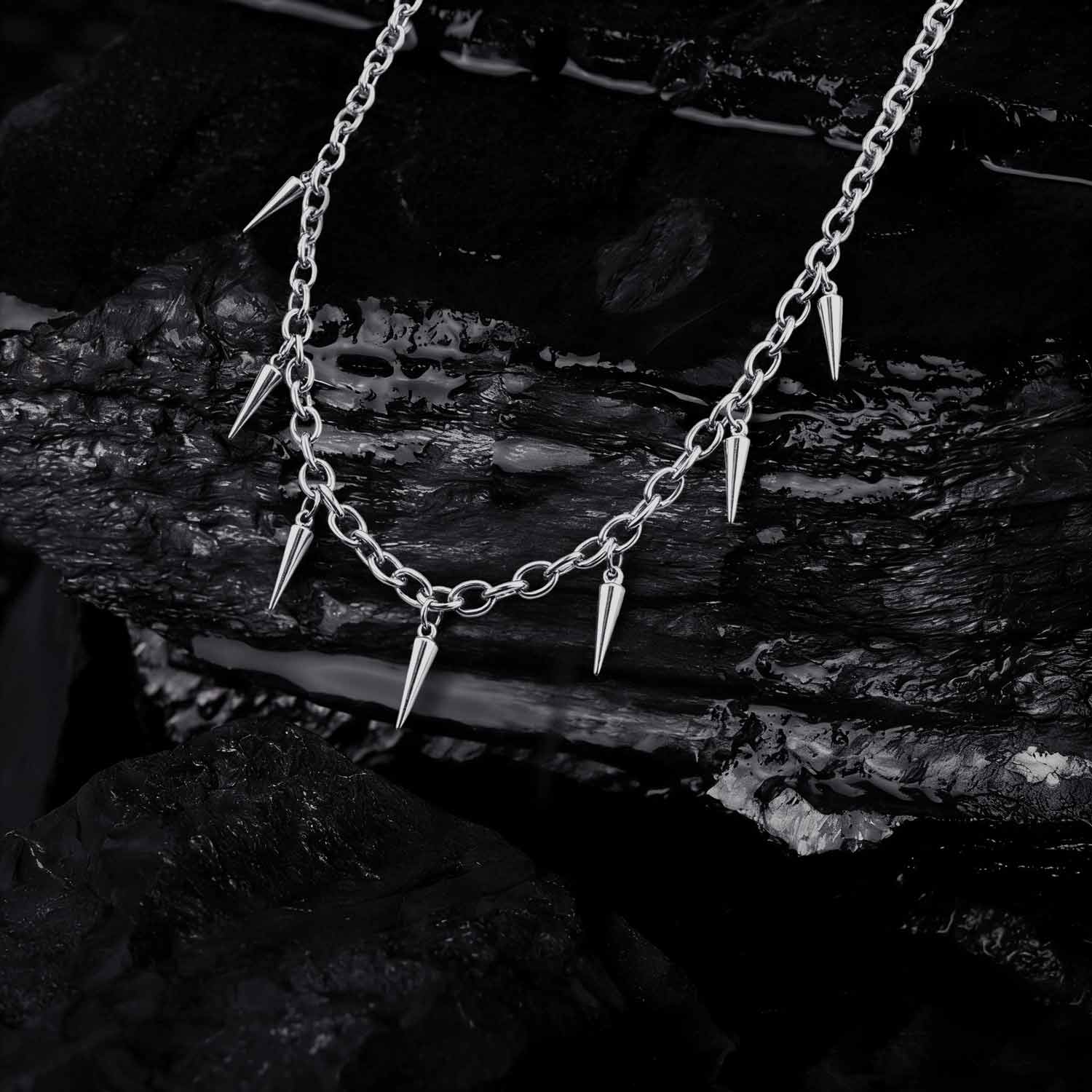 Spike Punk Gothic Rock Necklace