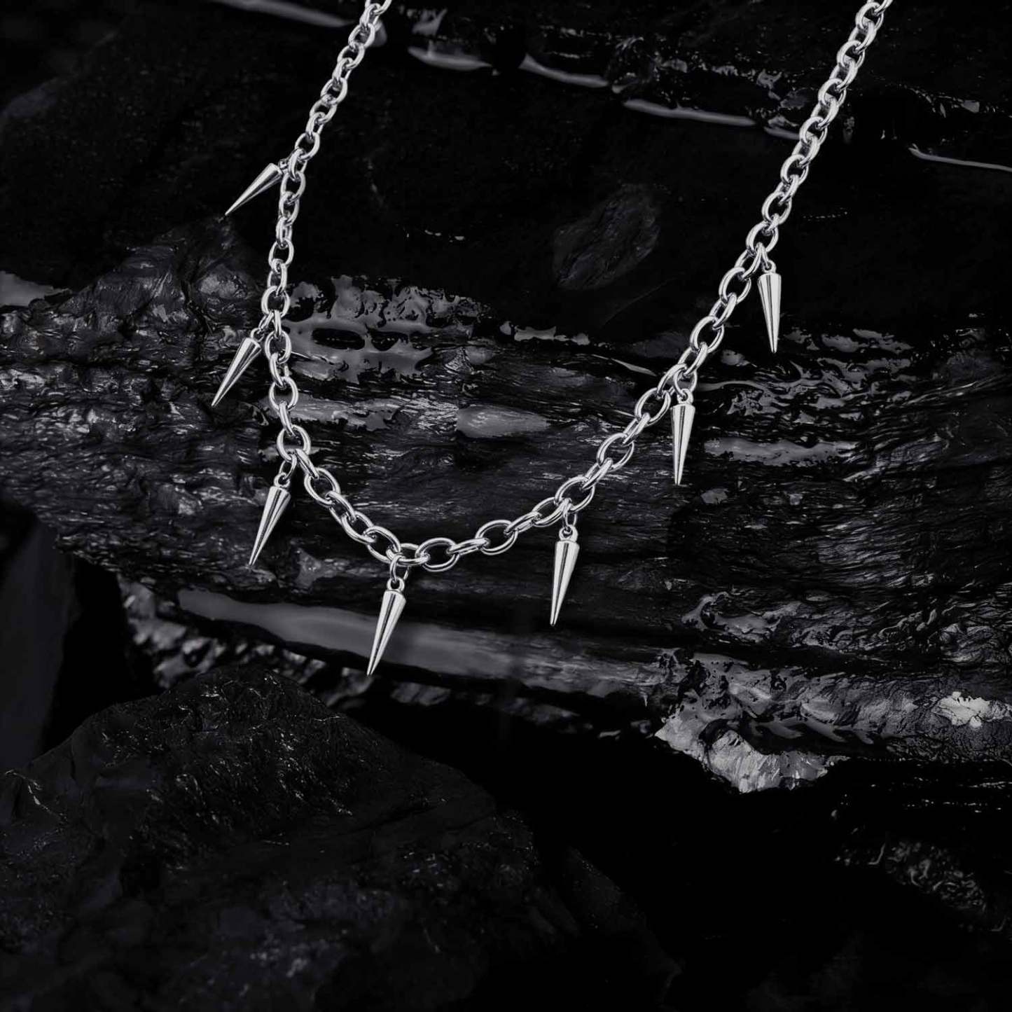 Spike Punk Gothic Rock Necklace