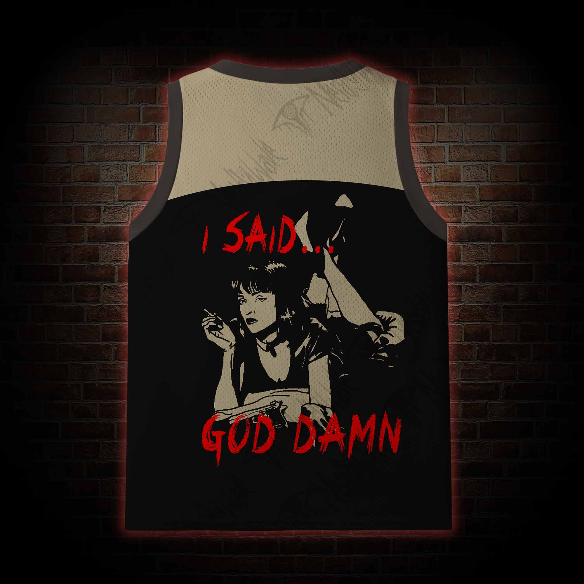 I Said God Damn Mesh Jersey Tank Top