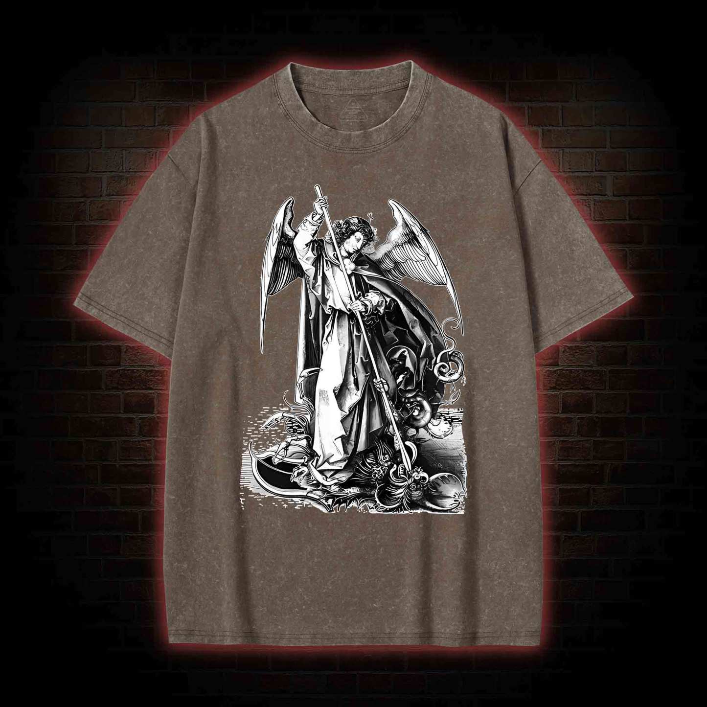St Michael Archangel Washed T-shirt
