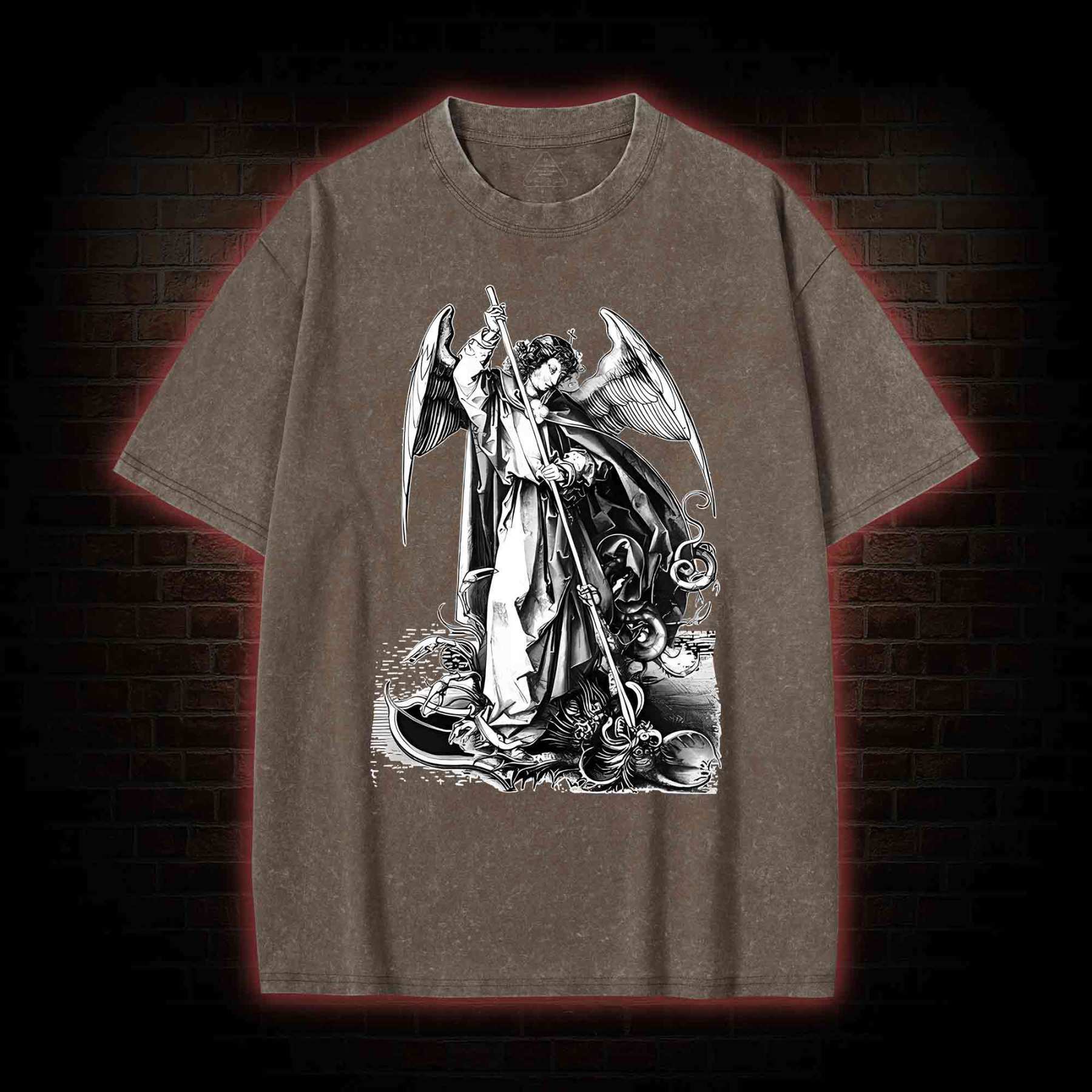 St Michael Archangel Washed T-shirt