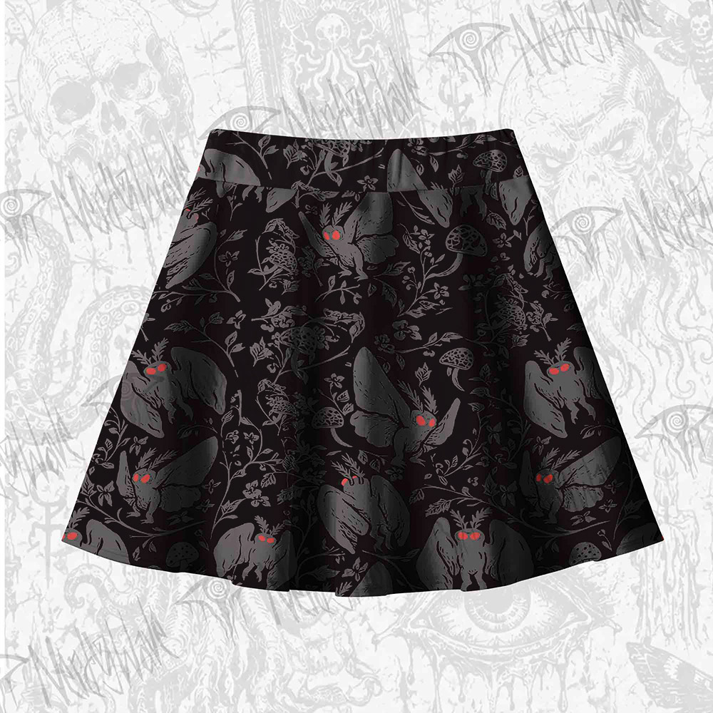 Mothman in the Jungle Skateboard Skirt