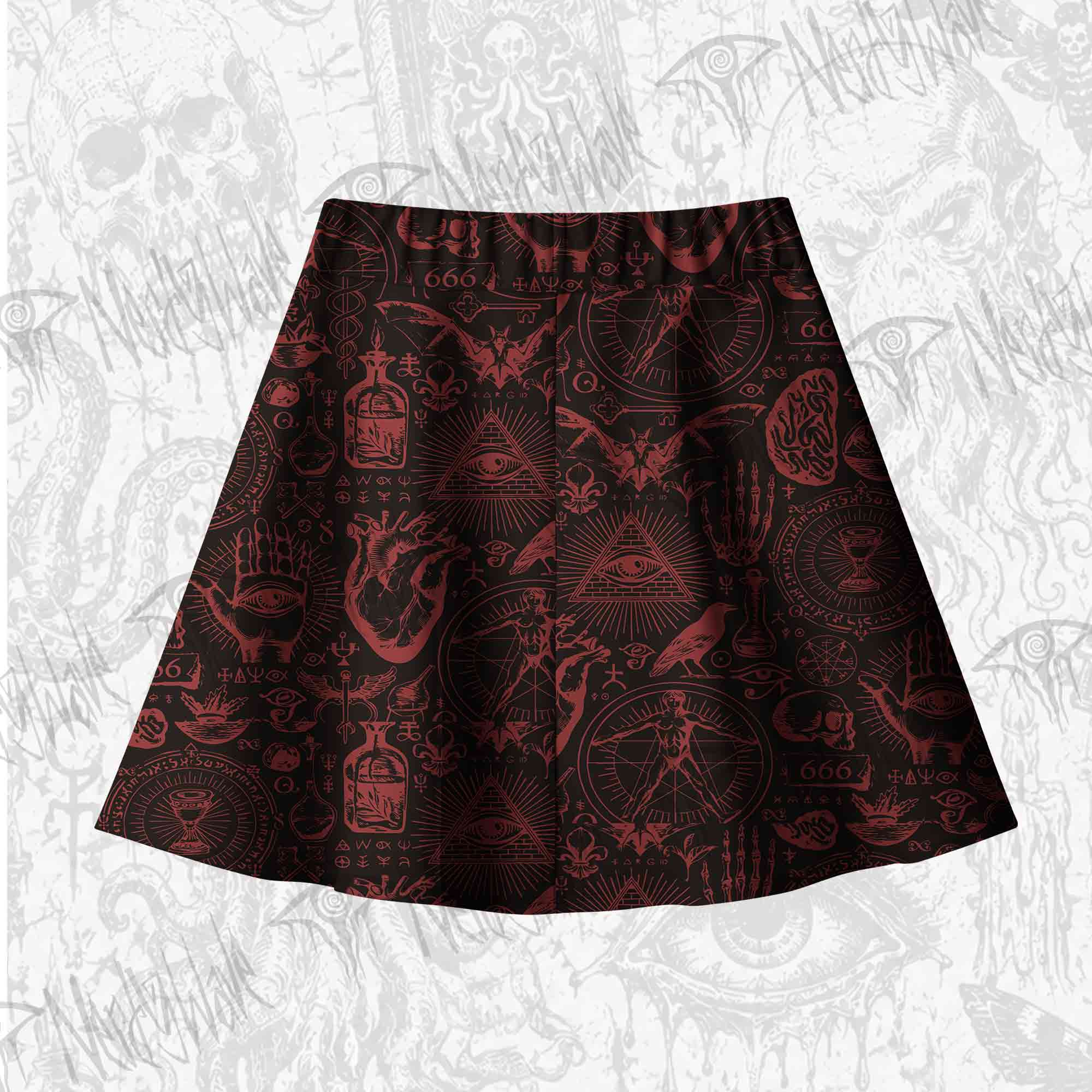 Occultism Skateboard Skirts