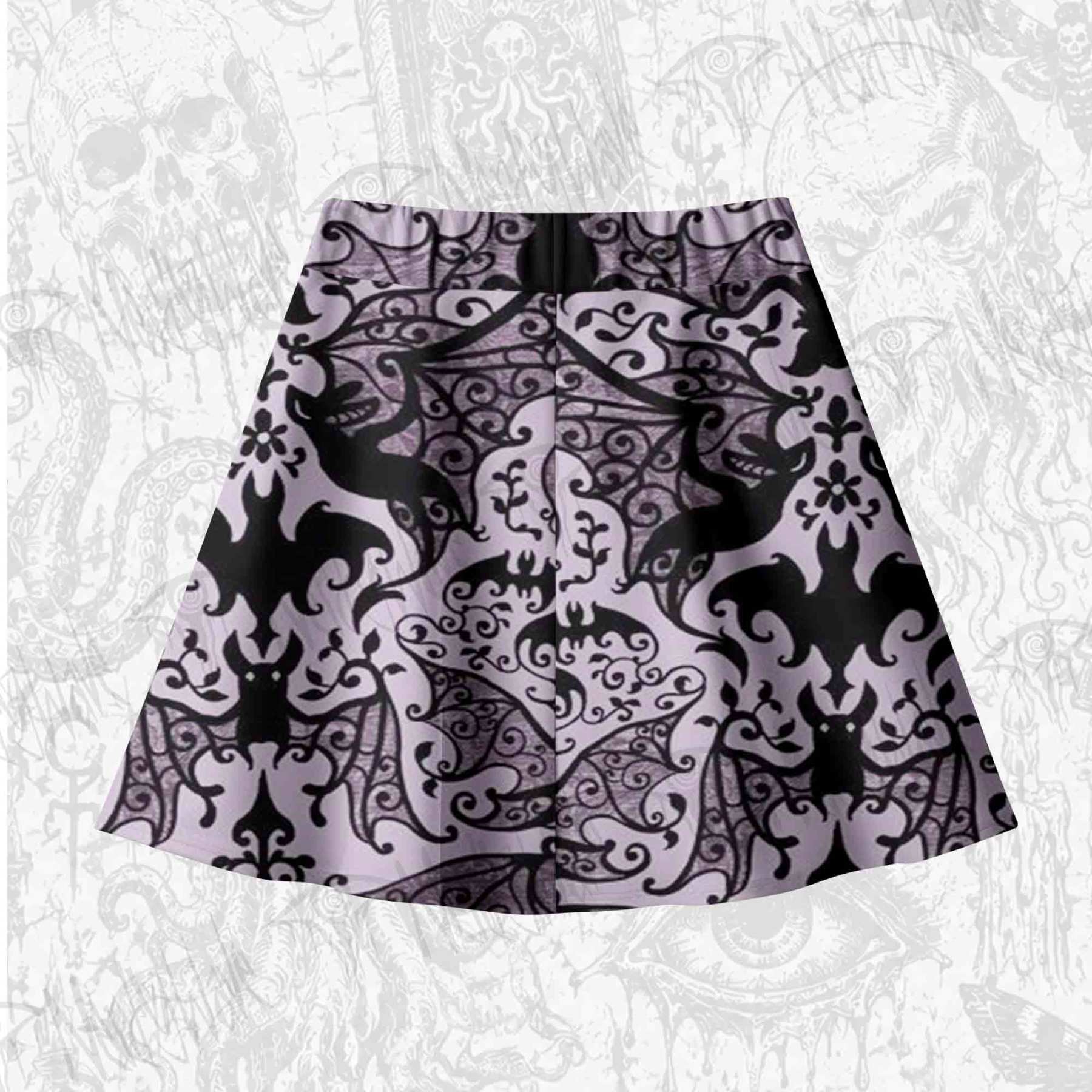 Gothic Bat Skateboard Skirts