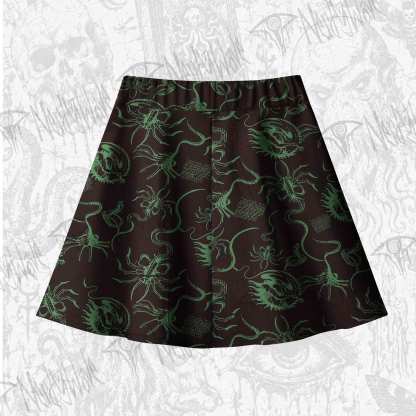 Alien Delivery Guy Skateboard Skirts