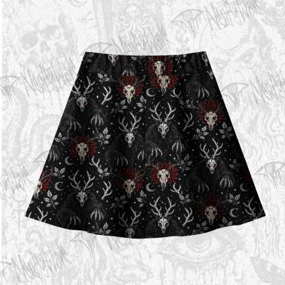 Wendigo Skulls Skateboard Skirts