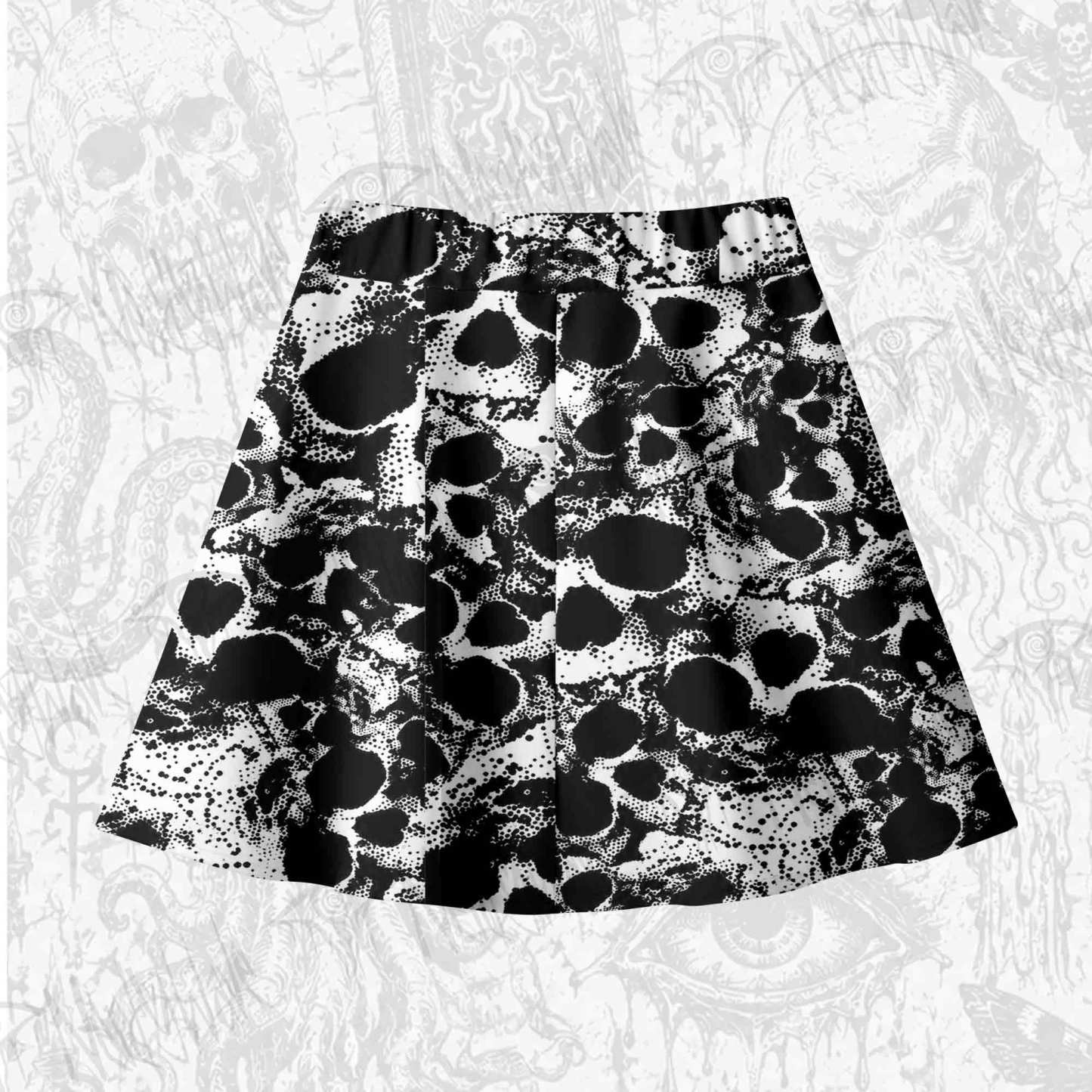 Horror Skull Skateboard Skirts