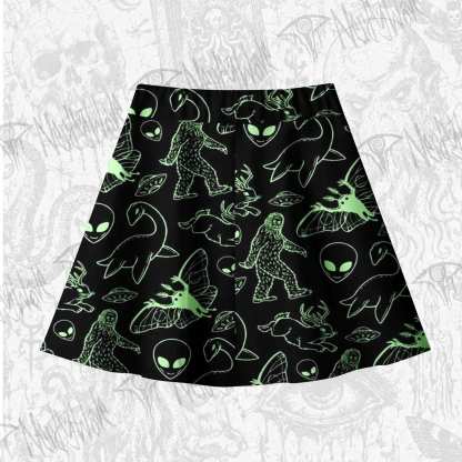 Cryptid Night Skateboard Skirts