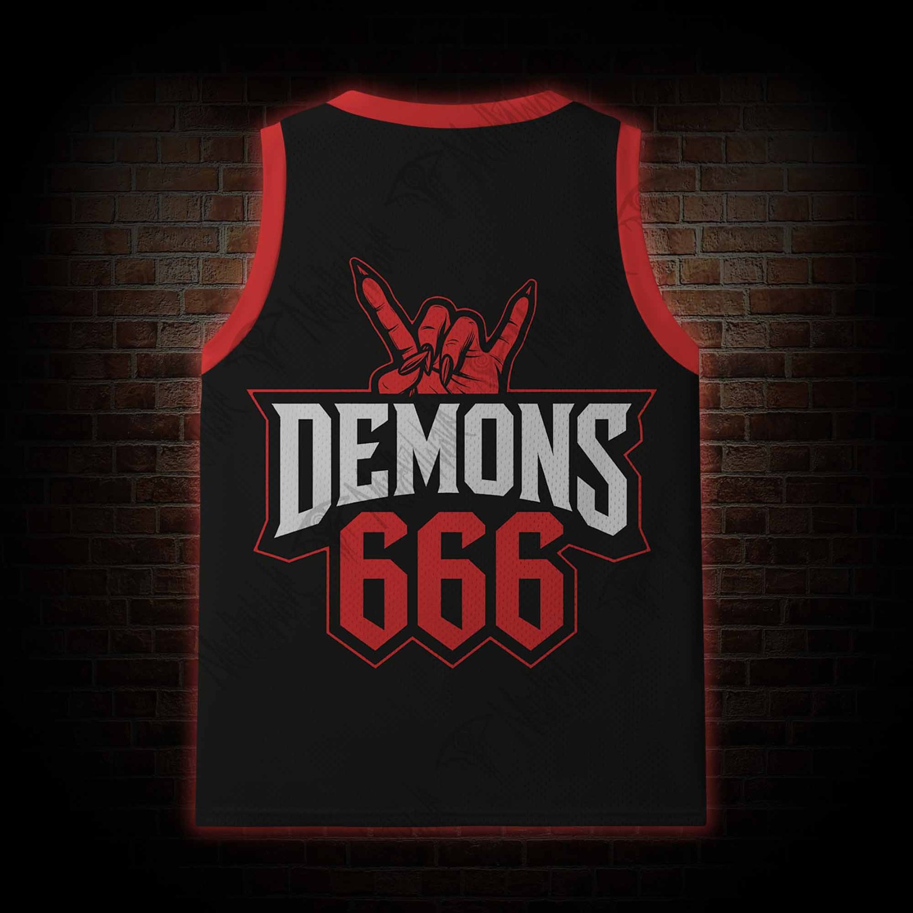 Down with My Demons Mesh Jersey Tank Top