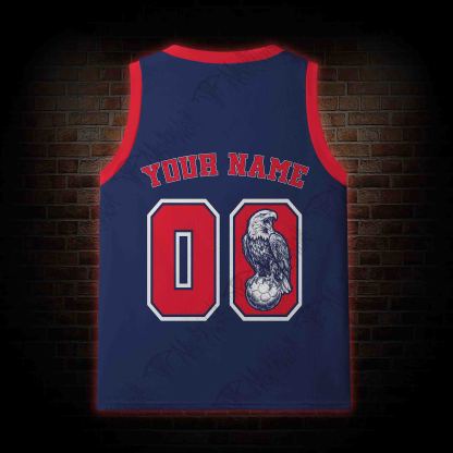 Personalized Bald Eagle Football Mesh Jersey Tank Top