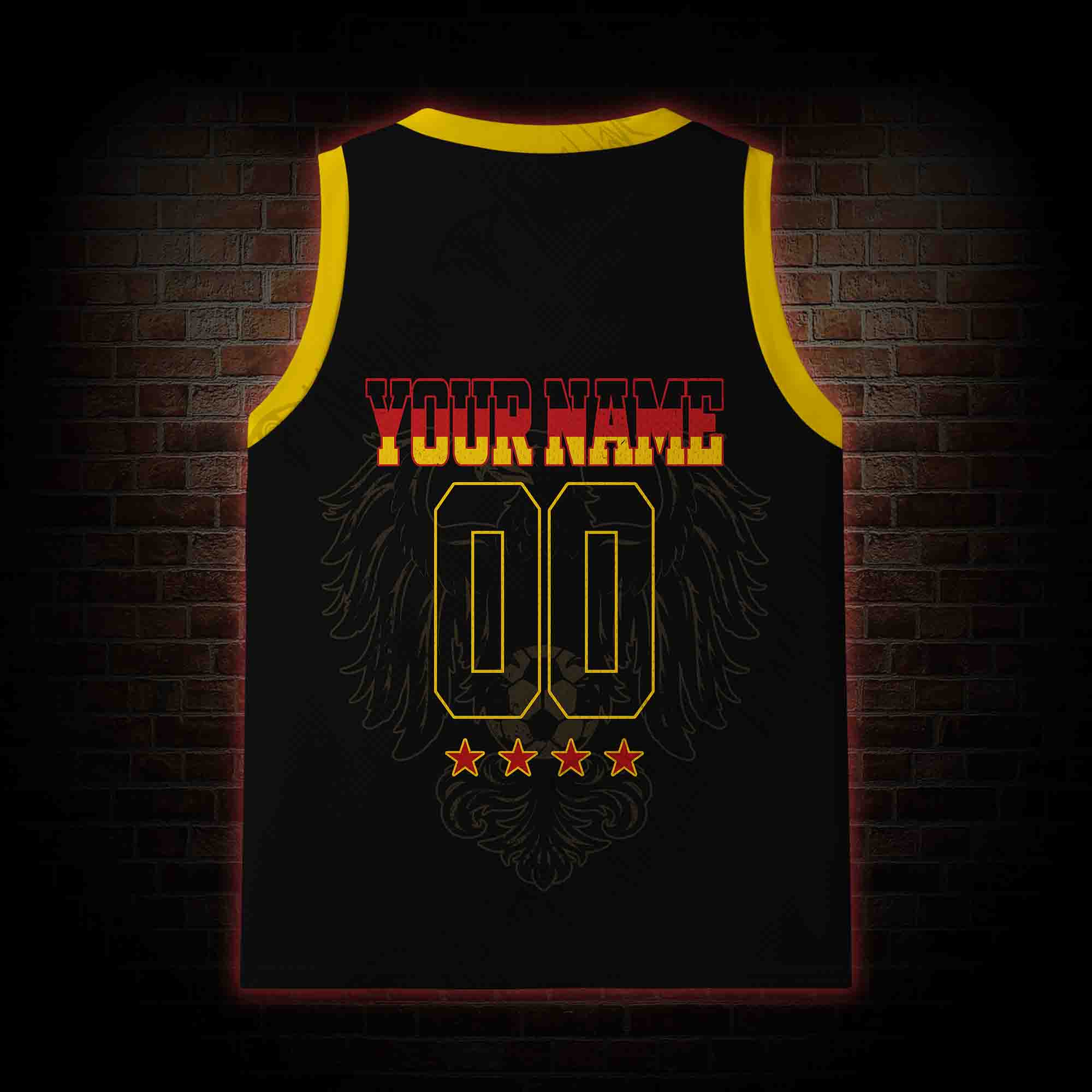 Personalized Bald Eagle Football Mesh Jersey Tank Top