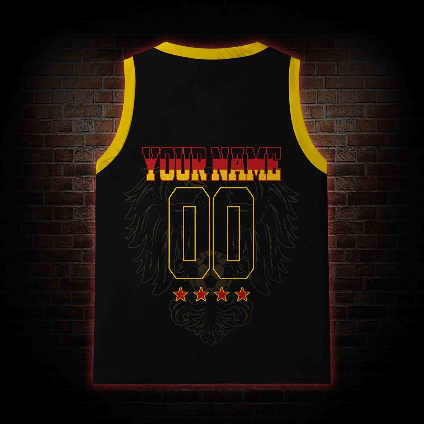 Personalized Bald Eagle Football Mesh Jersey Tank Top