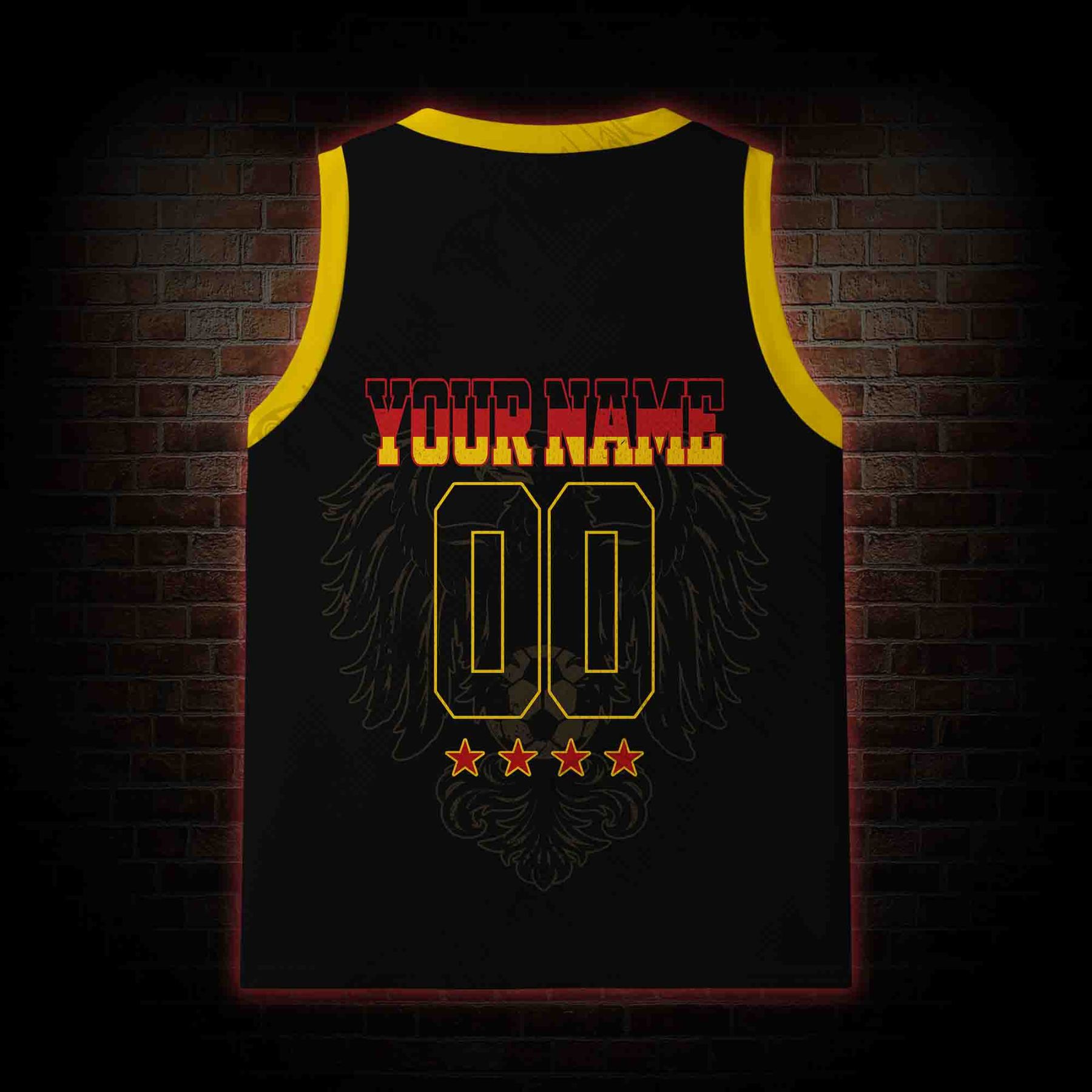 Personalized Bald Eagle Football Mesh Jersey Tank Top