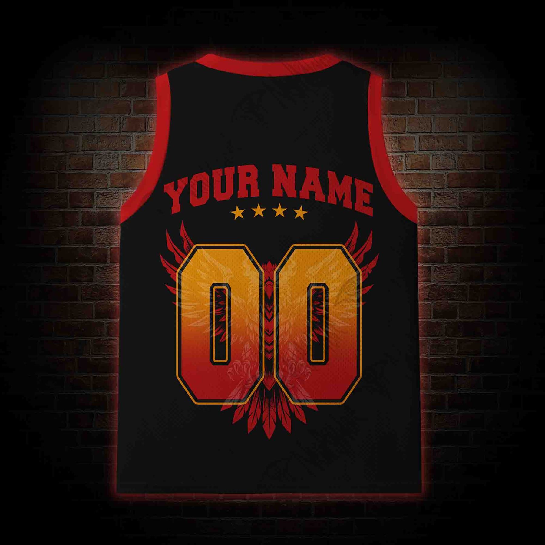 Personalized Bald Eagle Football Mesh Jersey Tank Top