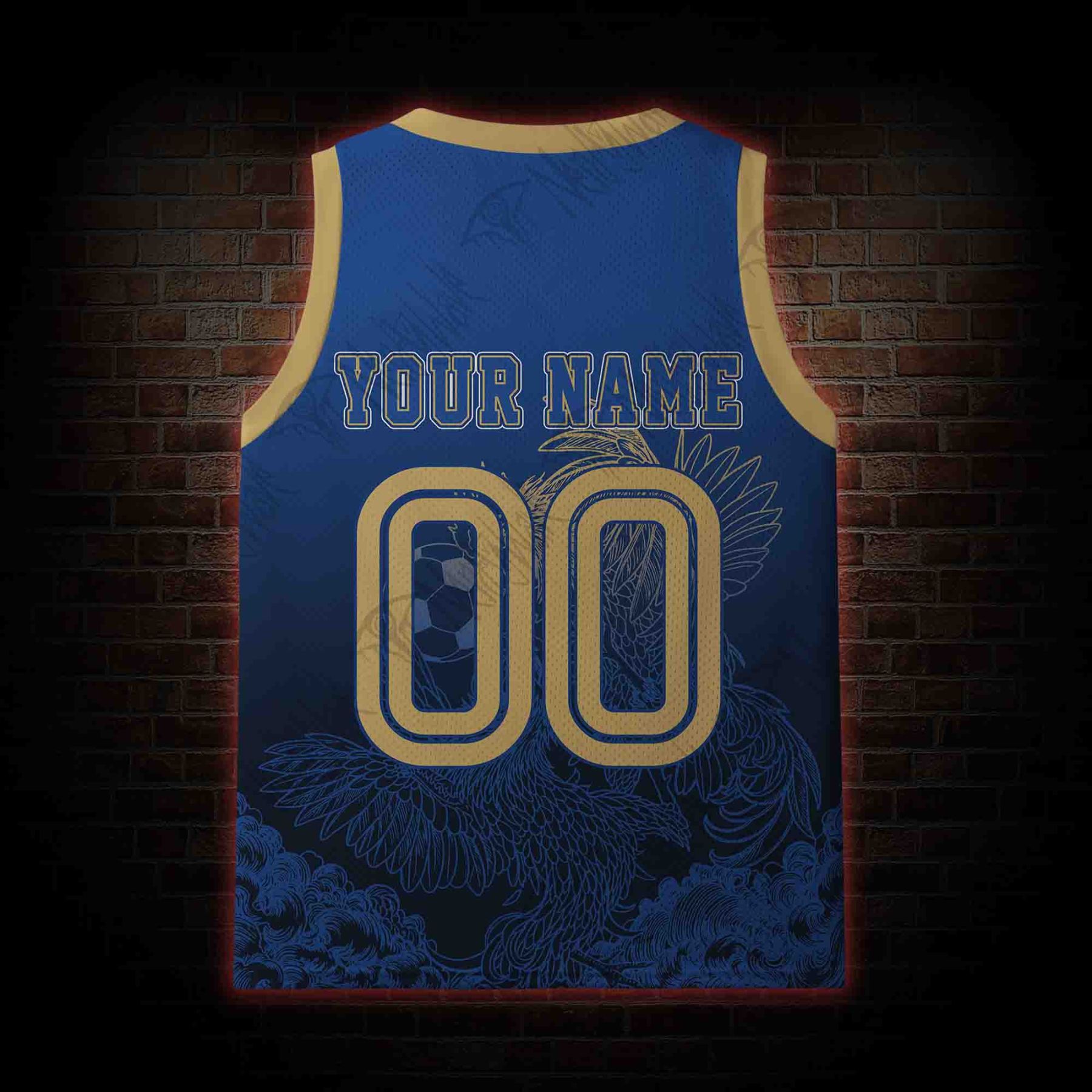 Personalized Bald Eagle Football Mesh Jersey Tank Top